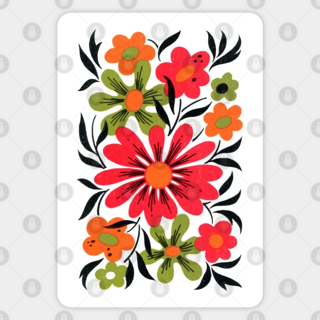 Vintage 60s Floral Pattern Design Sticker by CultOfRomance